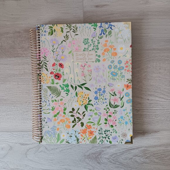 Bloom Planners 2025-2026 Floral Spiral Hard Cover Motivational Monthly Weekly - Picture 1 of 15